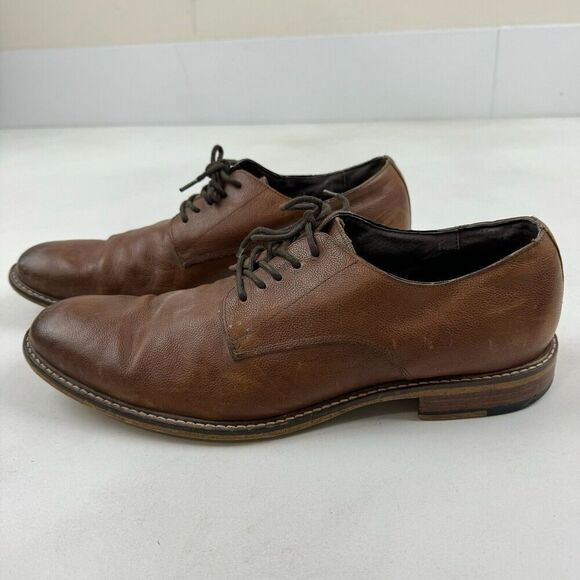 Aston Grey Collection Orlando Brown Leather Oxfords Dress Shoe 11.5 Style 100967 - Picture 2 of 12